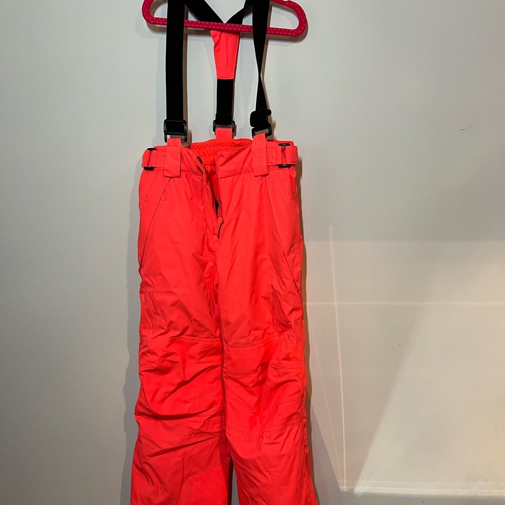Like New Mountain Warehouse Vibrant Coral Pink  Kids Snow Bib